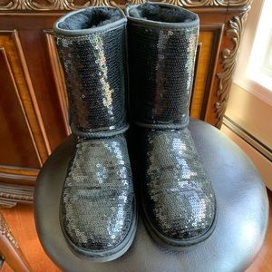 Black Sequin UGGS